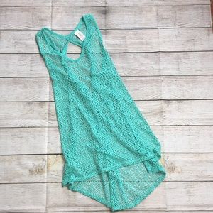 OP Teal Mesh Coverup M